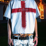 SSN V.06 <LOST PEACE CROSS> BOTH SIDES T-SHIRT - WHITE