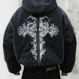 Double-Sided Bomber Jacket-Black