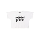 "Tavius" 3 Faces Loose T-shirt in White