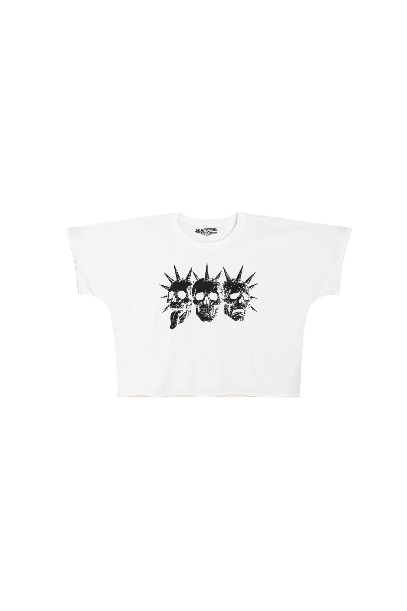 【THOUGHT WE FRIENDS】"Tavius" 3 Faces Loose T-shirt in White
