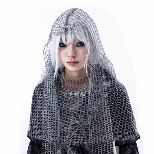 【SATSUN NIGHT】<IT's N0T BLACK & WHITE> - GRAY SILVERY DURAG