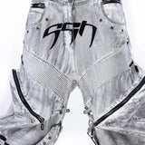 <IT's N0T BLACK & WHITE> HEAVY-DUTY DENIM PANTS - POLLUTED WHITE