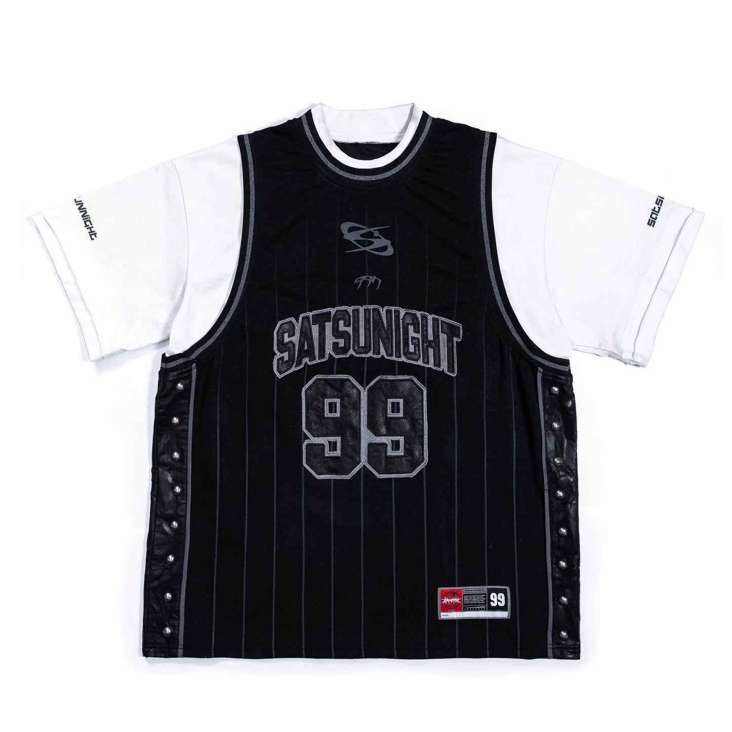 【SATSUN NIGHT】KURO DOUBLE-LAYER BASKETBALL JERSEY - WHITE