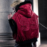 SSN V.05 BRITISH FLAG DESIGN LEATHER JACKET NO. 99 - DOUBLE-SIDED BLACK & DARK RED