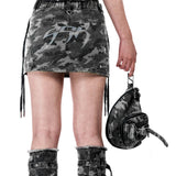 【SATSUN NIGHT】<STREET-CAMO> WASHED SKIRT TWINS BAG - CAMO GREY