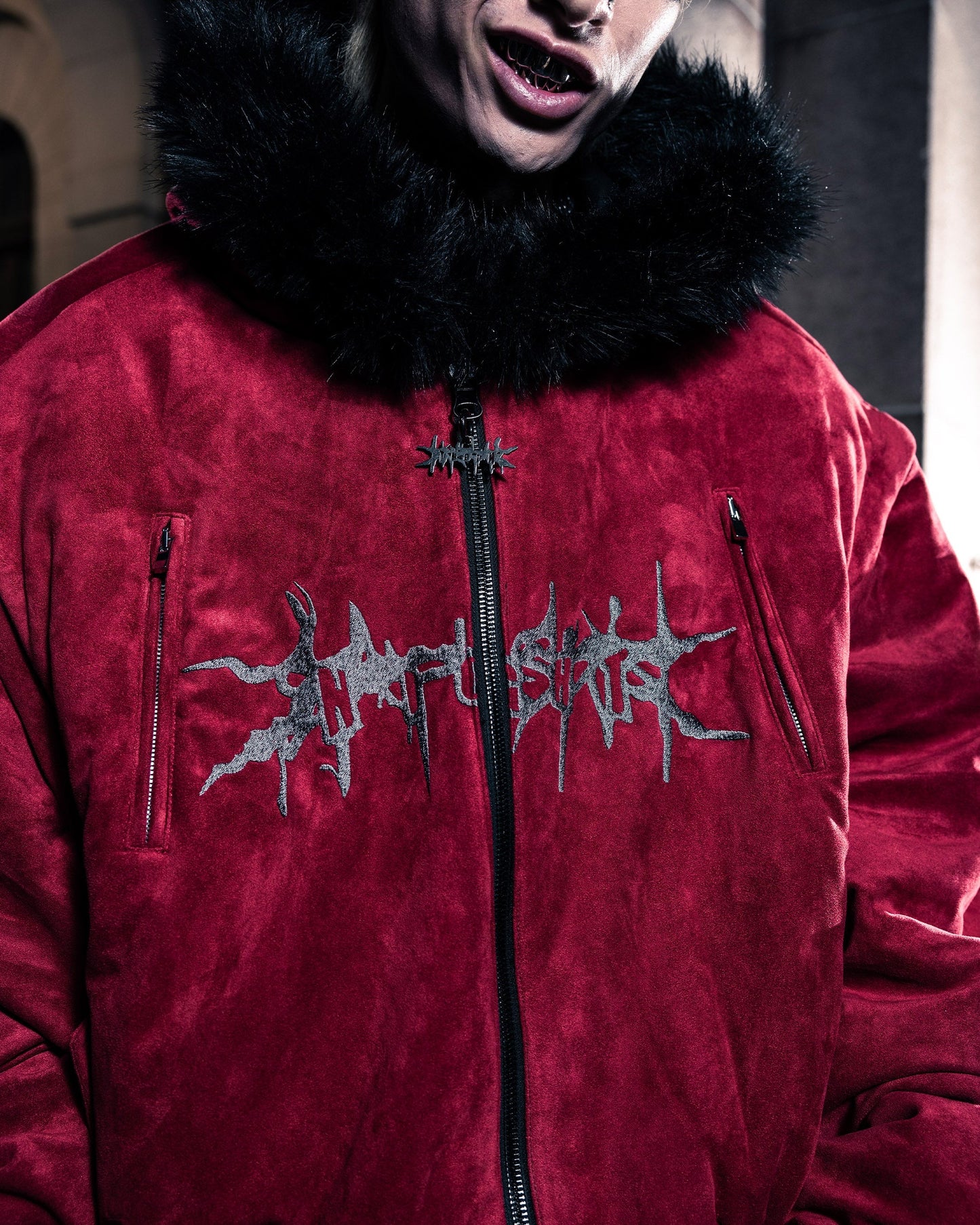 【SATSUN NIGHT】SSN V.05 BRITISH FLAG DESIGN LEATHER JACKET NO. 99 - DOUBLE-SIDED BLACK & DARK RED（PRE-ORDER)