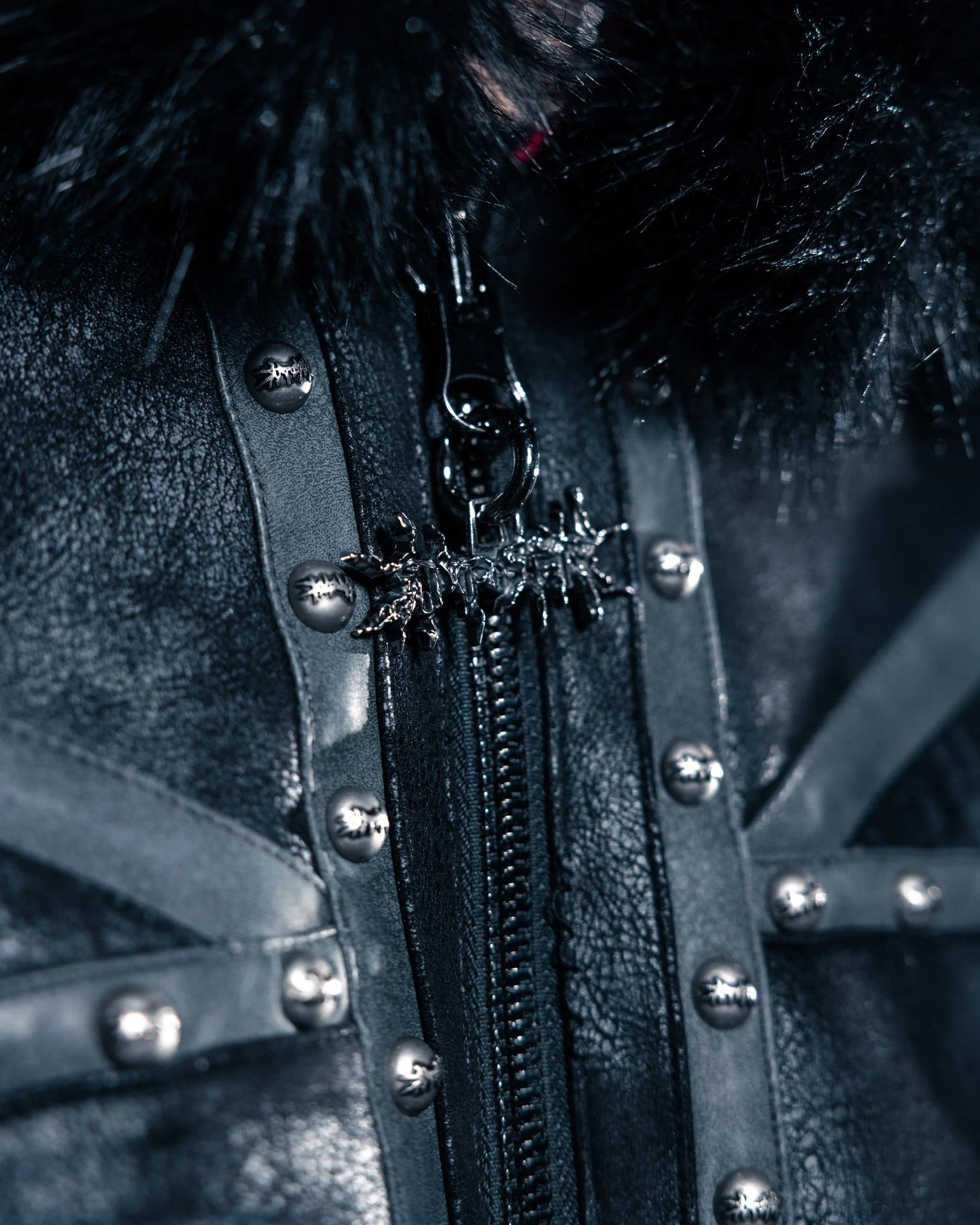 【SATSUN NIGHT】SSN V.05 BRITISH FLAG DESIGN LEATHER JACKET NO. 99 - DOUBLE-SIDED BLACK & DARK RED（PRE-ORDER)