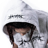 <IT's N0T BLACK & WHITE> LEATHER VEST - POLLUTED WHITE