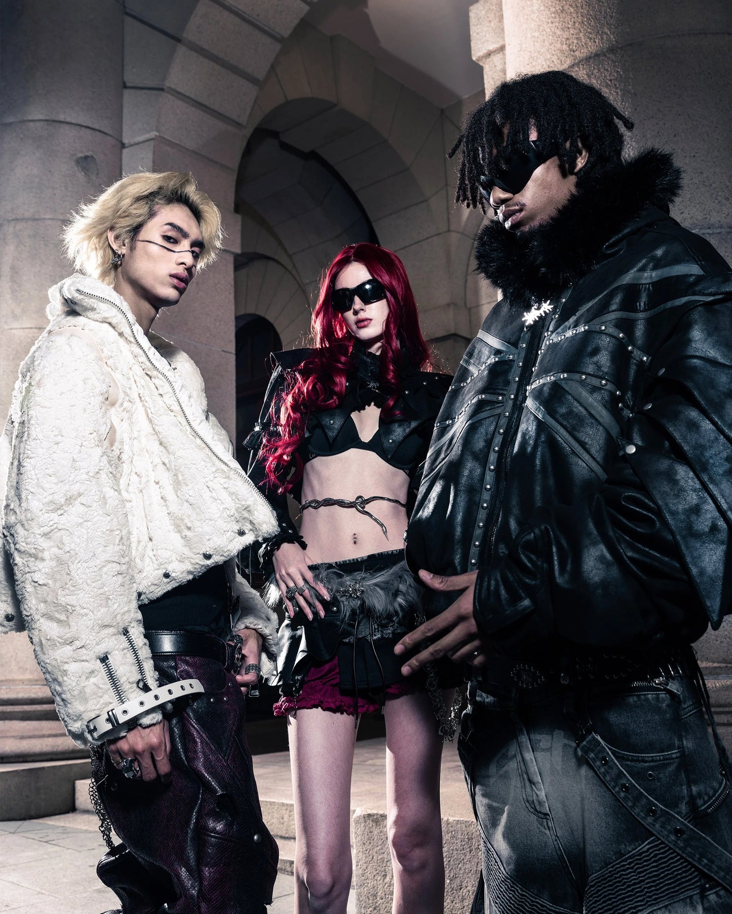 【SATSUN NIGHT】SSN V.05 BRITISH FLAG DESIGN LEATHER JACKET NO. 99 - DOUBLE-SIDED BLACK & DARK RED（PRE-ORDER)