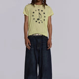 Colorful Letter Slogan Oversized Dark Jeans