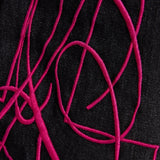 Super Baggy Washed Black Pink Embroidered Retro Jeans