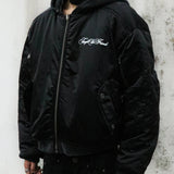 Double-Sided Bomber Jacket-Black