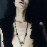 "BlackPainting II" Long beaded Chain