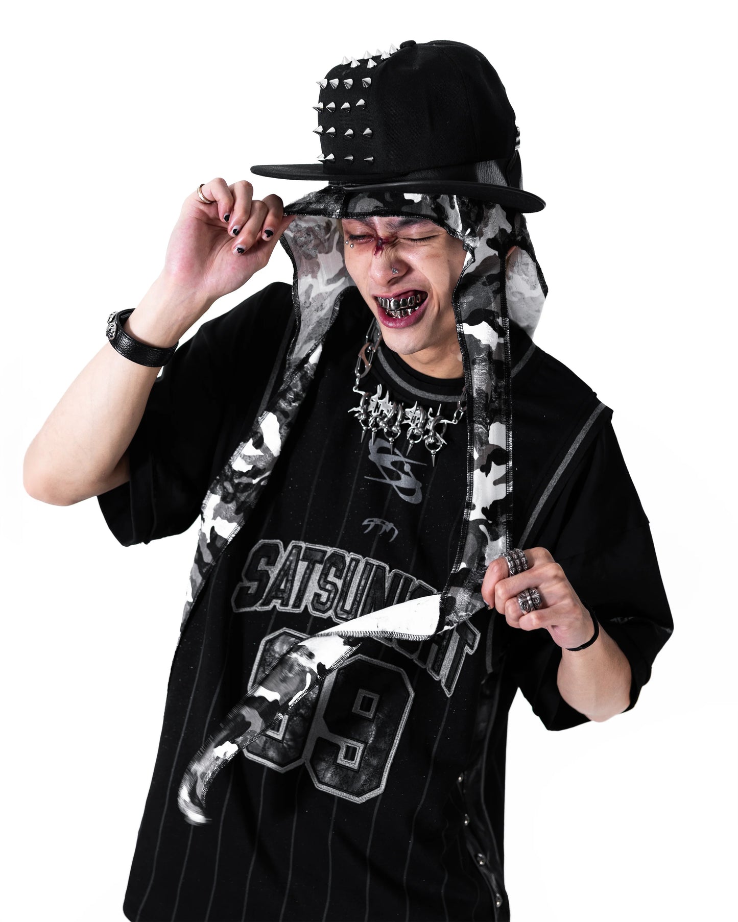 【SATSUN NIGHT】KURO DOUBLE-LAYER BASKETBALL JERSEY - BLACK