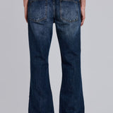 Indigo Axis Wide-Leg Loose Jeans