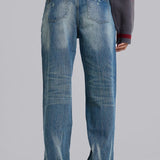 Hunter Loose Straight Leg Jeans in Blue Wash