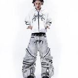 <IT's N0T BLACK & WHITE> HEAVY-DUTY DENIM PANTS - POLLUTED WHITE