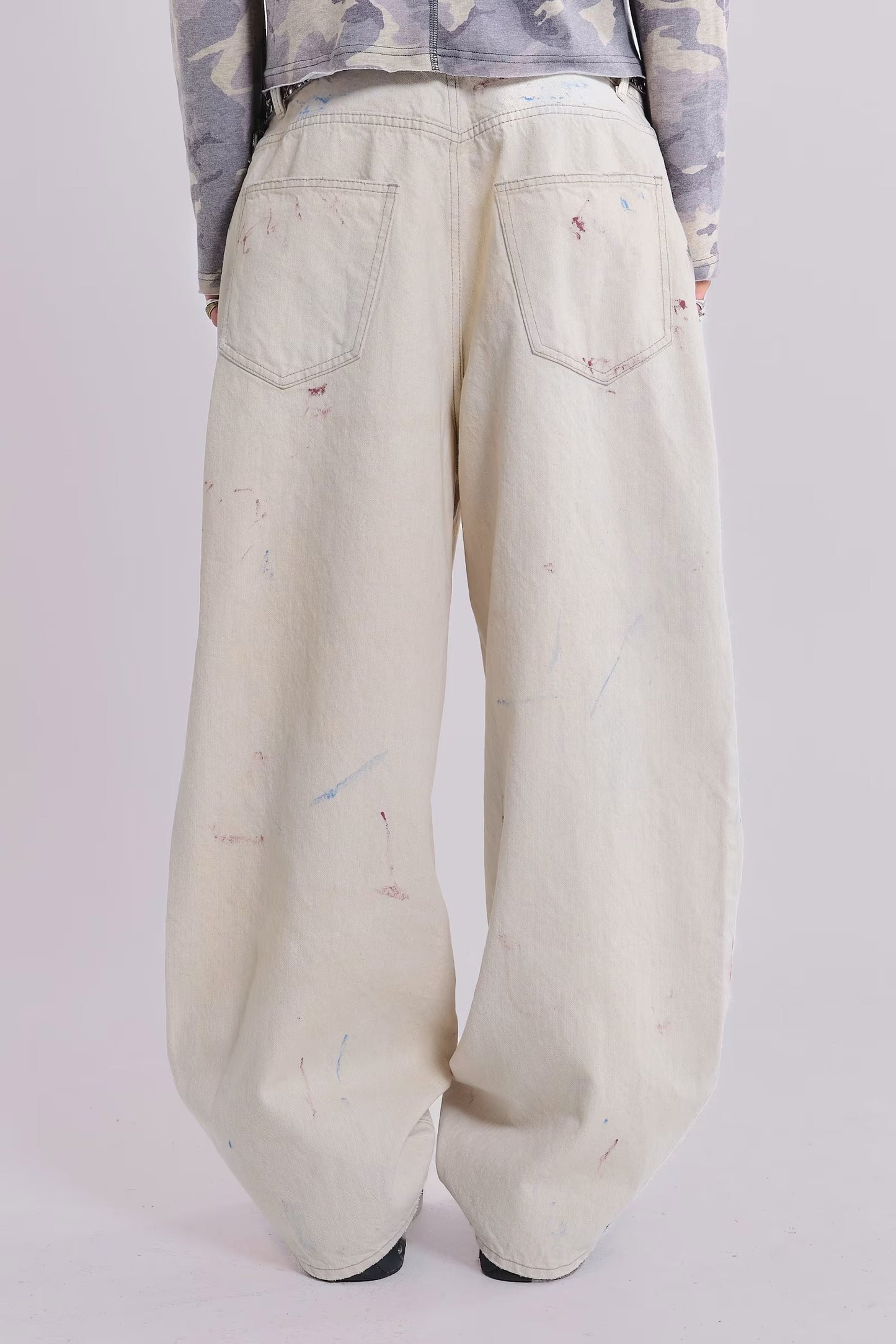 Ecru Paint Colossus Jeans