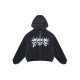 Double-Sided Bomber Jacket-Black