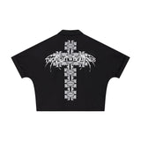 "Cassian" Embroidered Work Shirt in Black