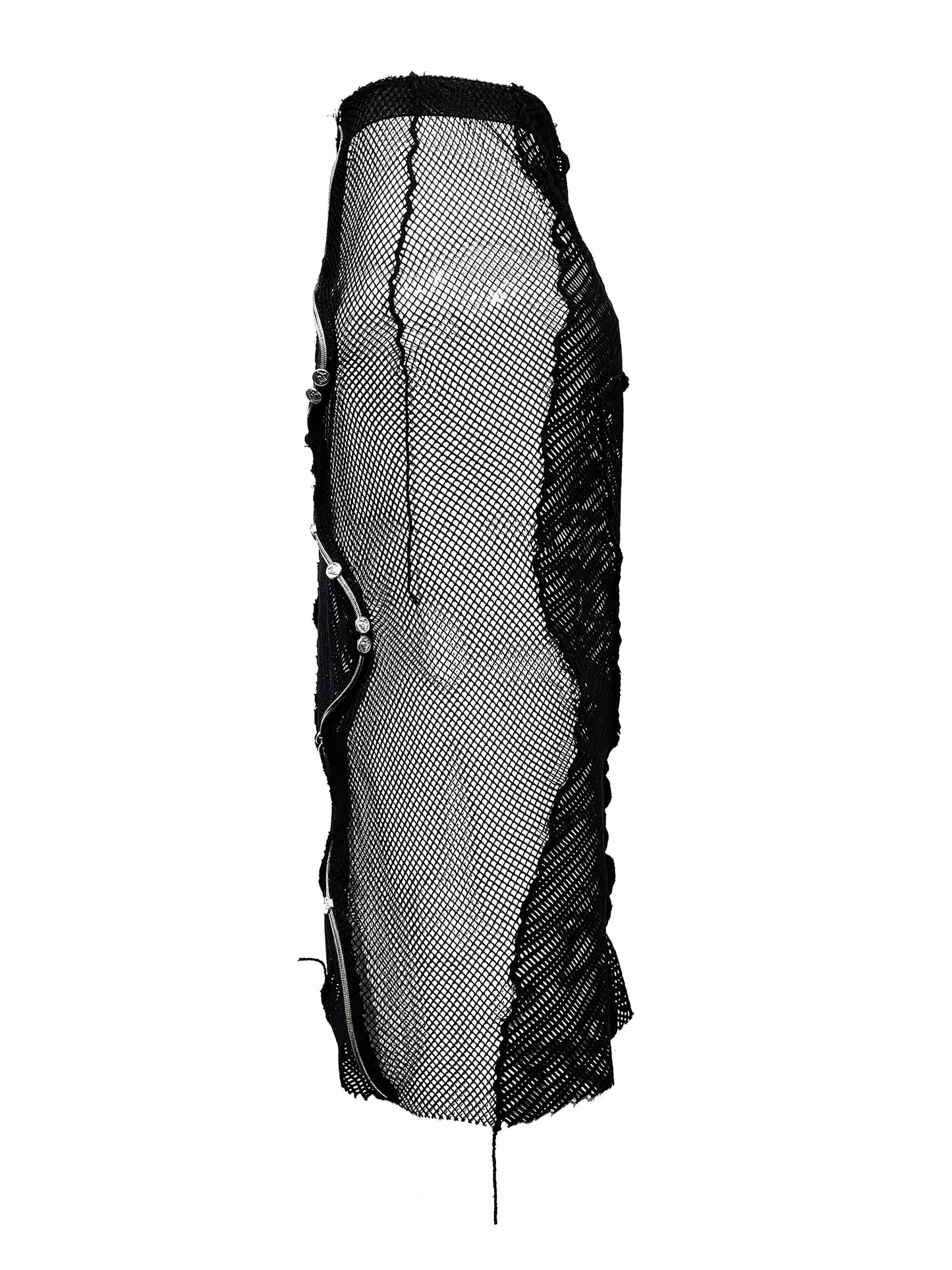 【JENN LEE】Blind Love Twisted Zipper Mesh Skirt