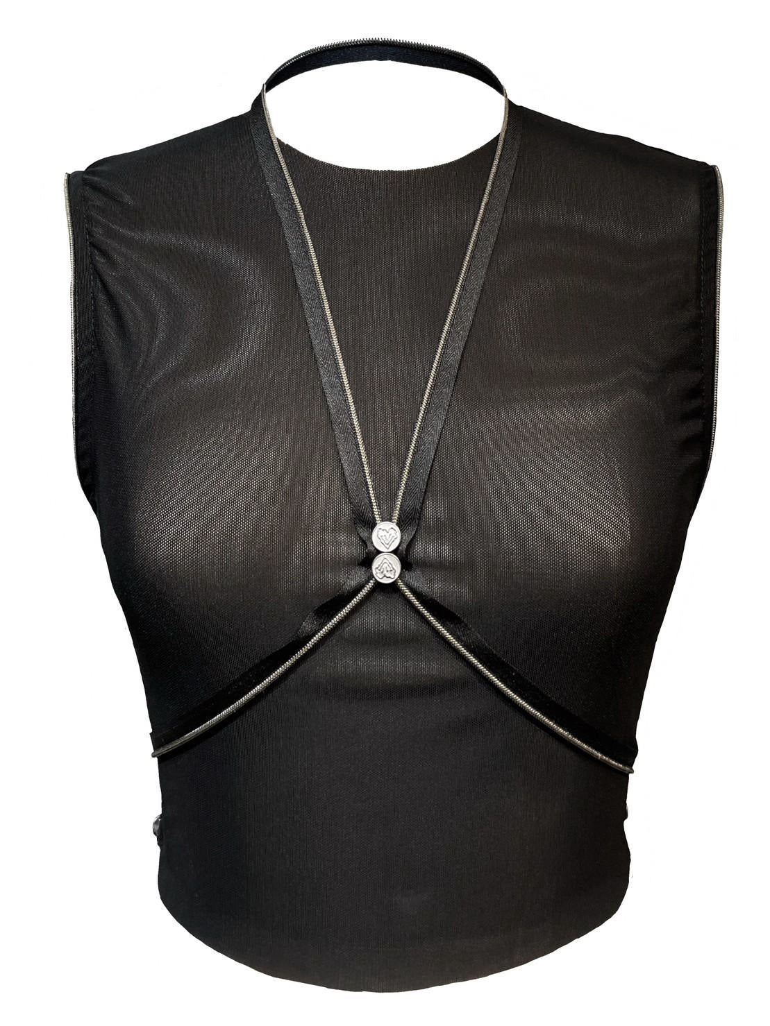 【JENN LEE】Hug Me Tight/ Mesh Vest with Zipper