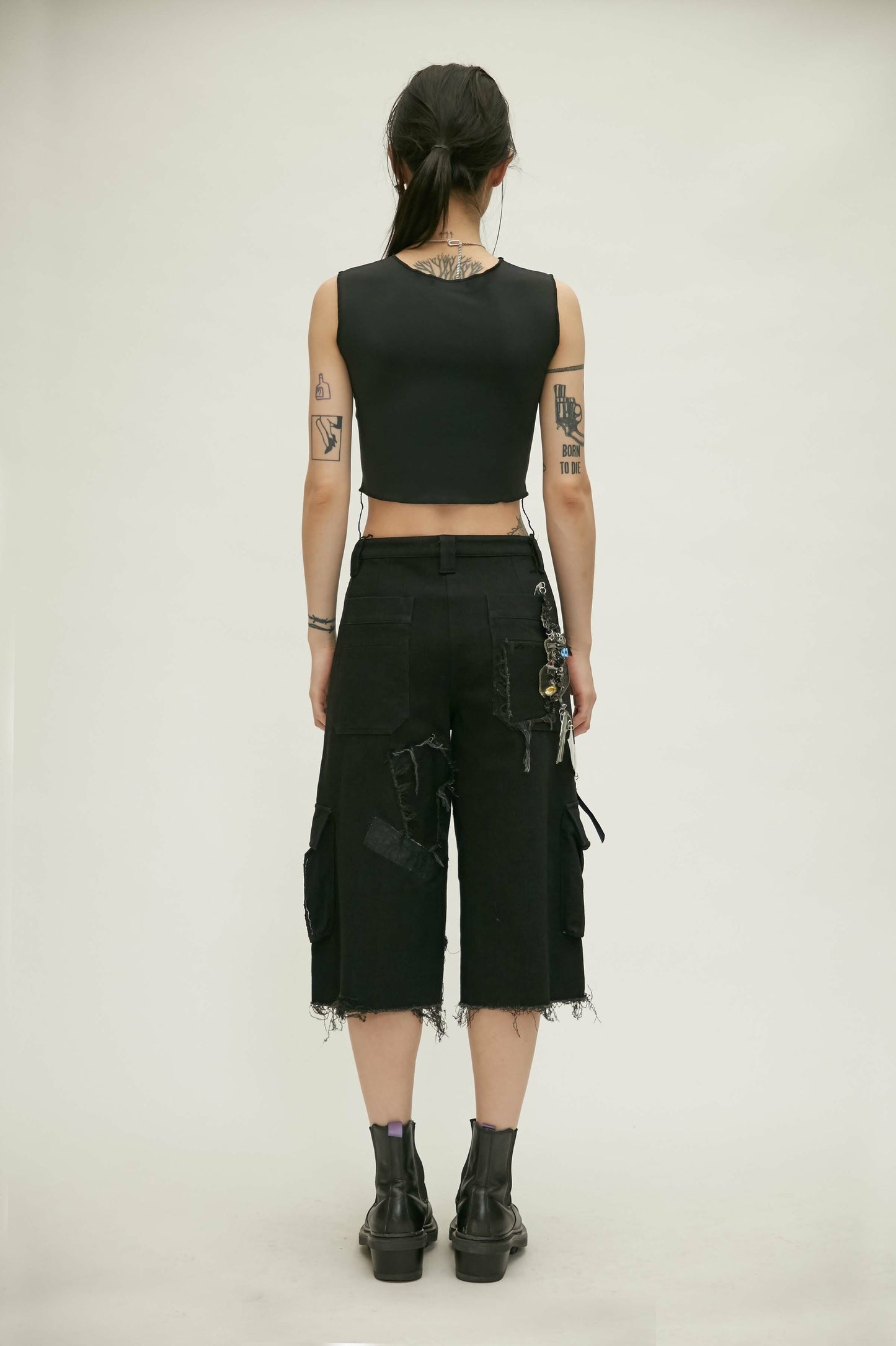 【JENN LEE】 Creased Tag Vest
