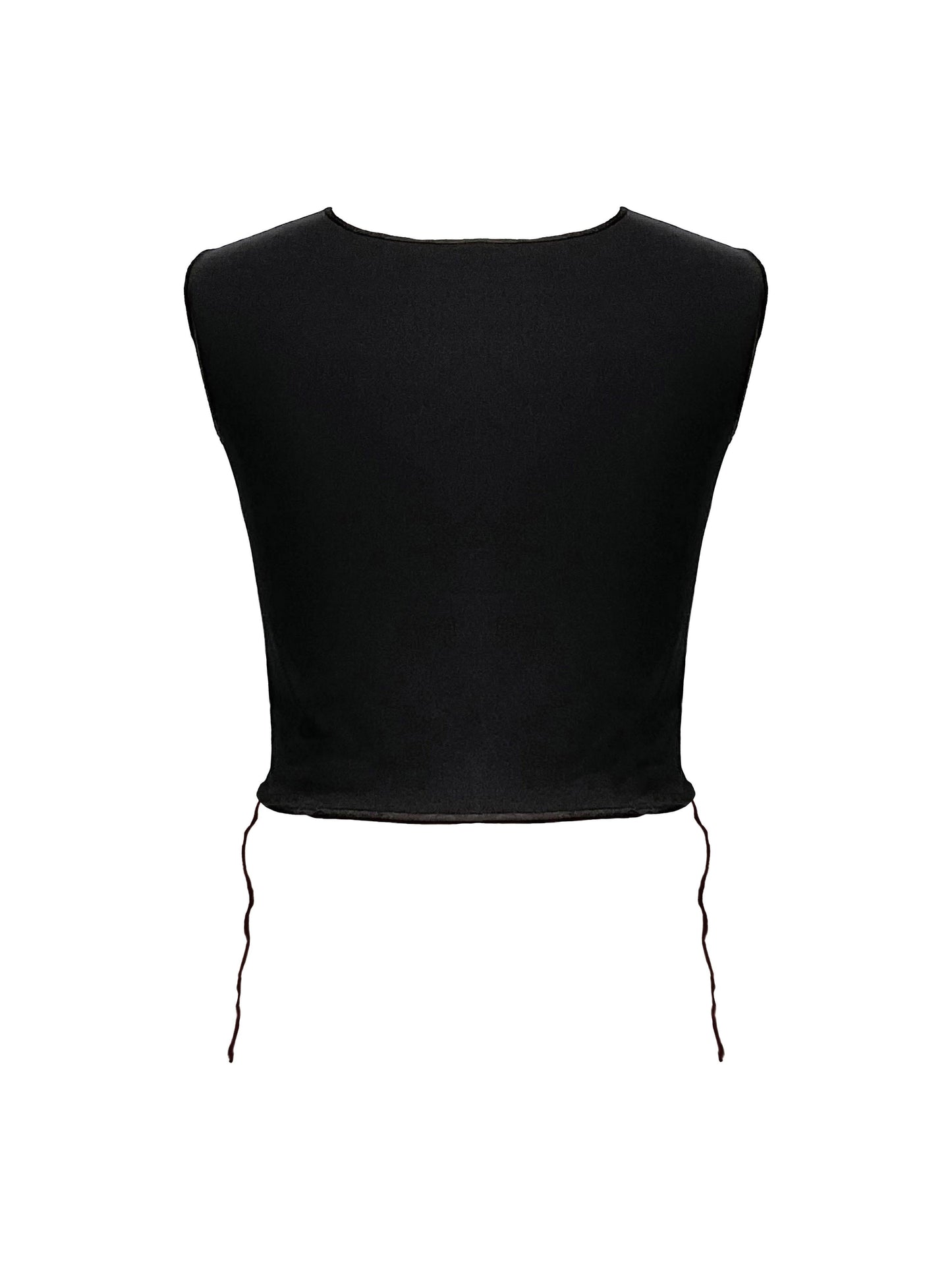 【JENN LEE】 Creased Tag Vest