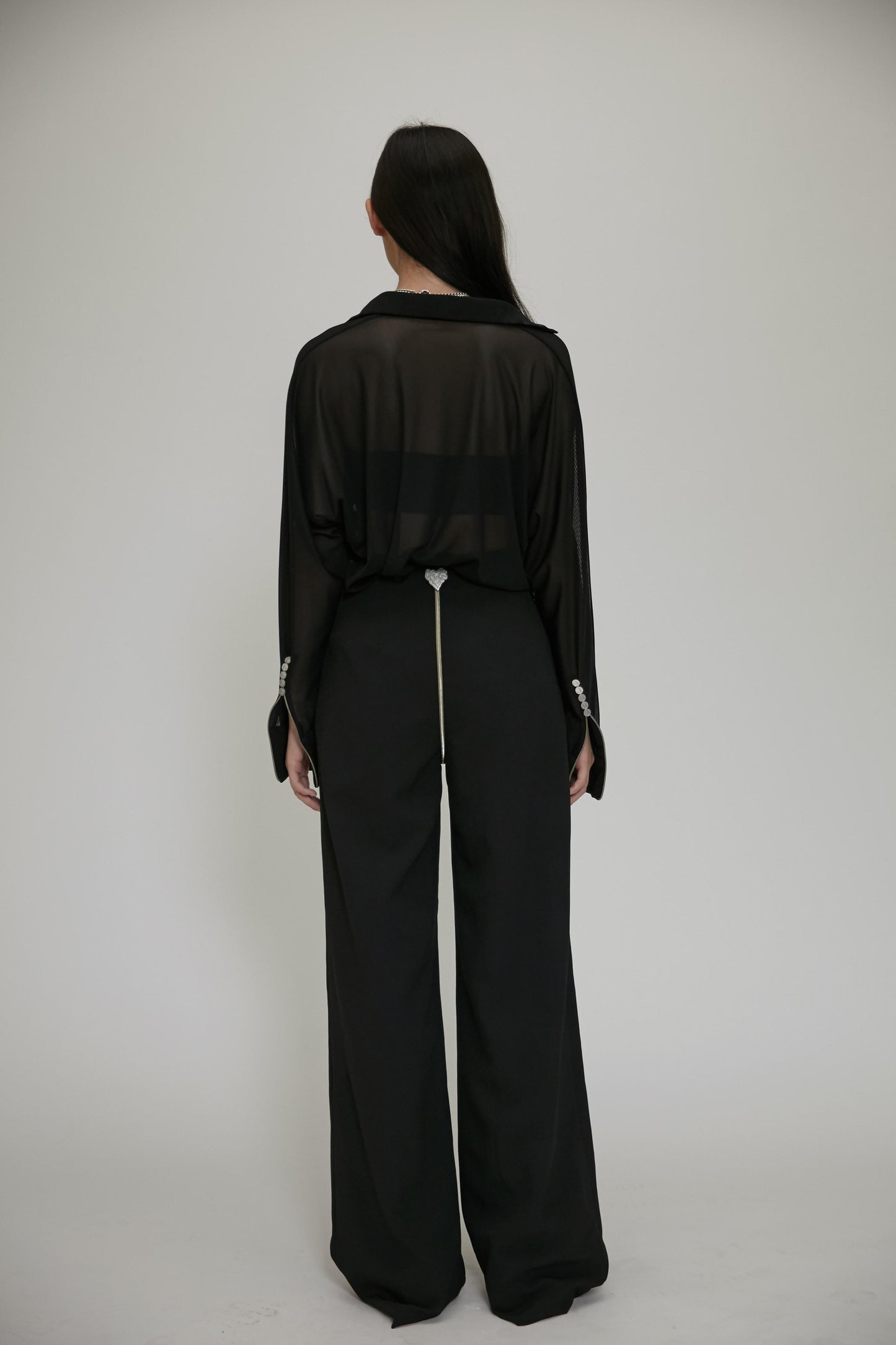 【JENN LEE】Unzip me Floating Heart Split Trousers