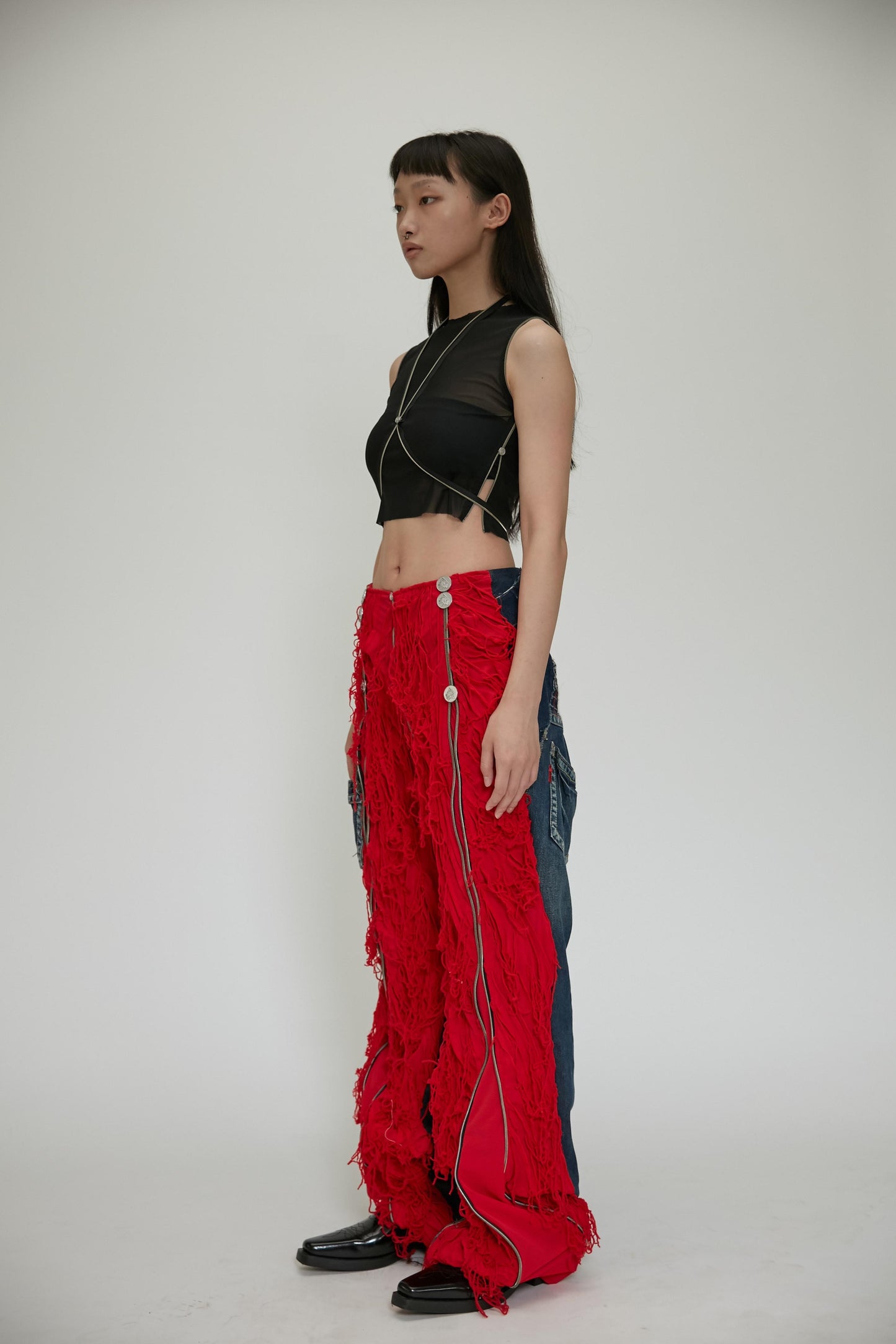 【JENN LEE】Hug Me Tight/ Mesh Vest with Zipper