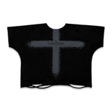 SSN V.06 <LOST PEACE CROSS> BOTH SIDES T-SHIRT - BLACK