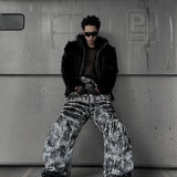 Smoke Waxed S-Wide Pants